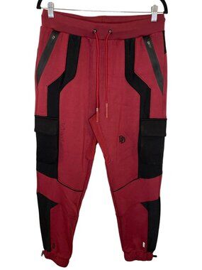 Marvel Daredevil SuperX Limited Edition Joggers Red Black Men's Sz L $109 NWT